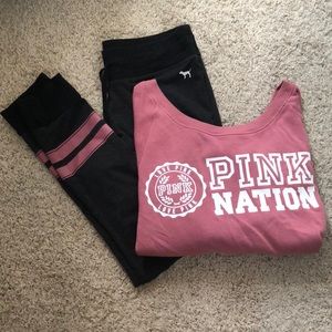 Victors Secret legging & Sweatshirt Set